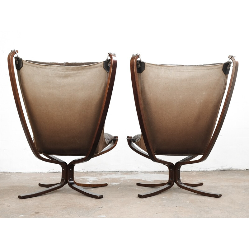 Paire de fauteuils "Falcon" par Sigurd Resell pour Vatne Møbler - 1970