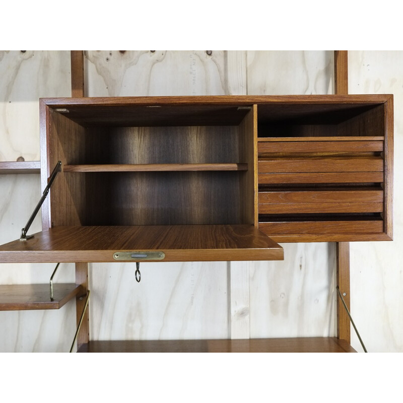 Vintage teak wall system by Poul Cadovius - 1960s