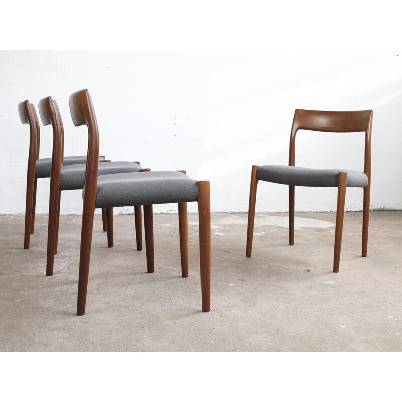 Set of 6 chairs in teak by Niels O. Møller - 1960s