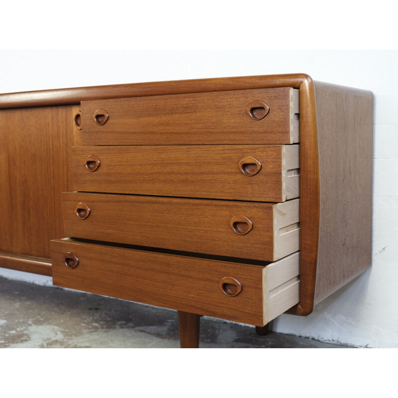 Vintage large sideboard in teak by HP Hansen - 1960s