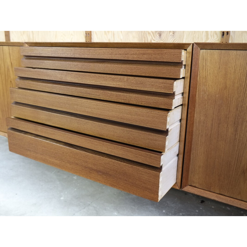 Vintage "CADO"  teak wall system by Poul Cadovius - 1960s