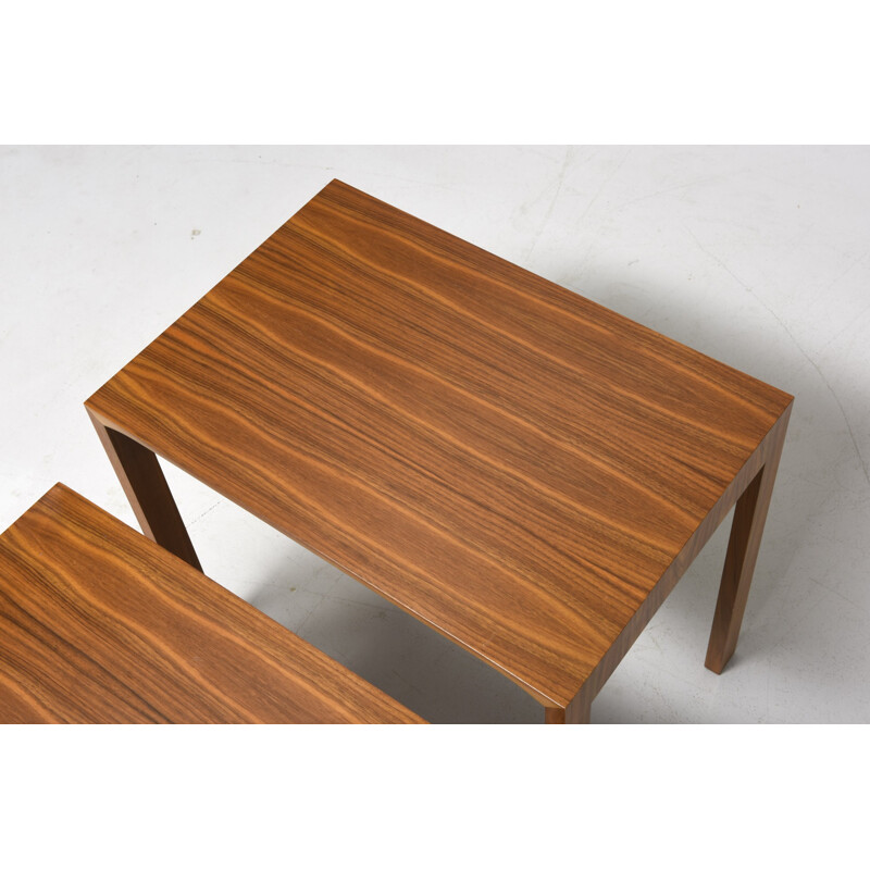 Nesting tables in wood by Wilhelm Renz - 1960s