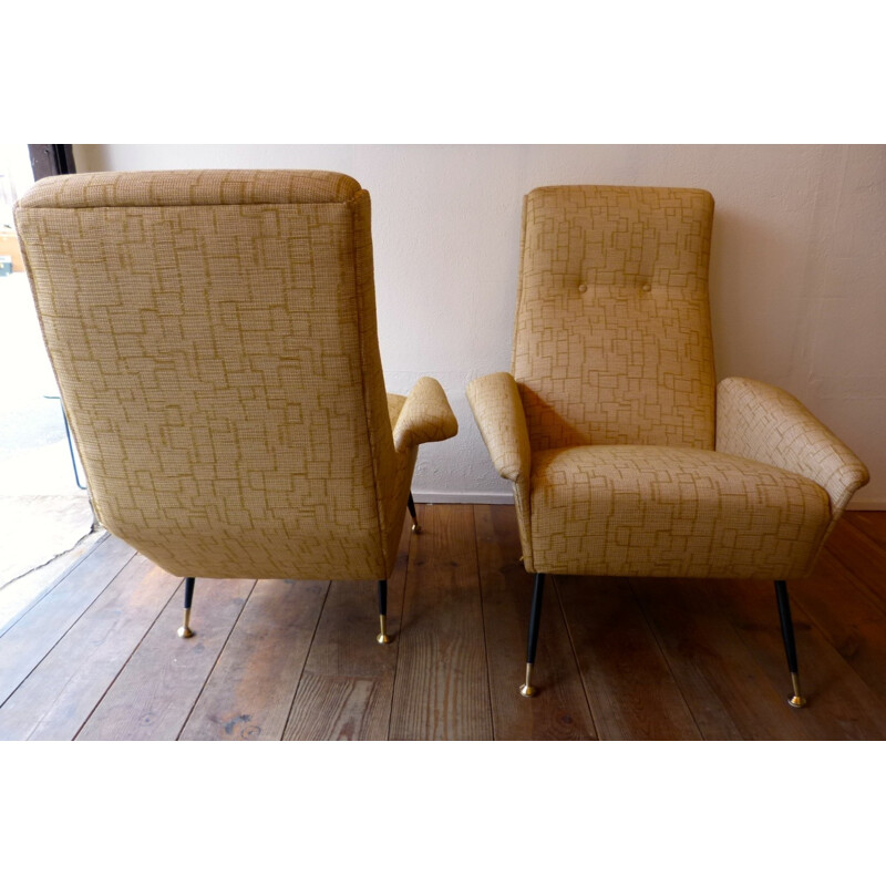 Pair of vintage Italian armchairs - 1950s