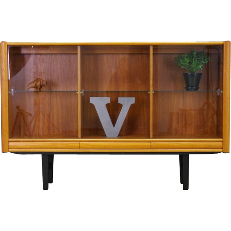 Teak highboard with glass-case by Interform Collection - 1960s