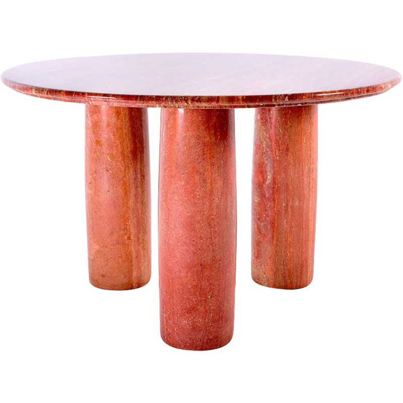 Perse red travertine table by Mario Bellini for Cassina - 1977