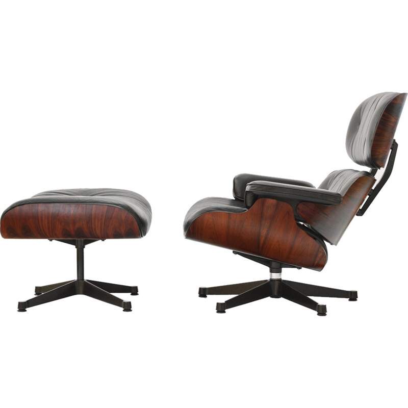 Eames lounge armchair and ottoman by Vitra - 1970s