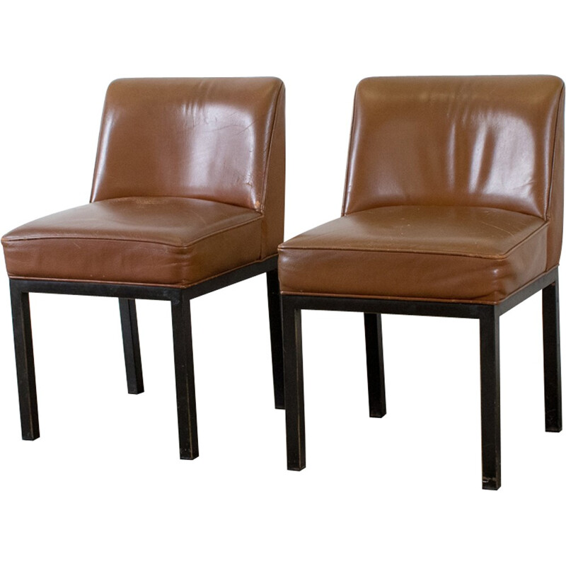 Pair of Louise armchairs by Jules Wabbes - 1960s