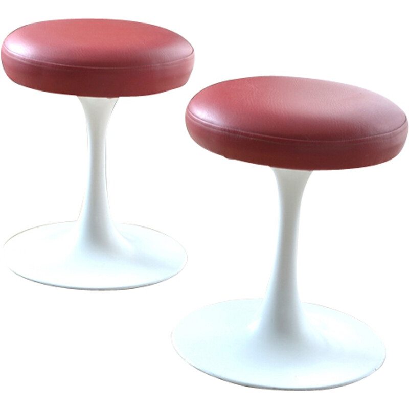 Pair of vintage Tulip stools for Arkana - 1970s