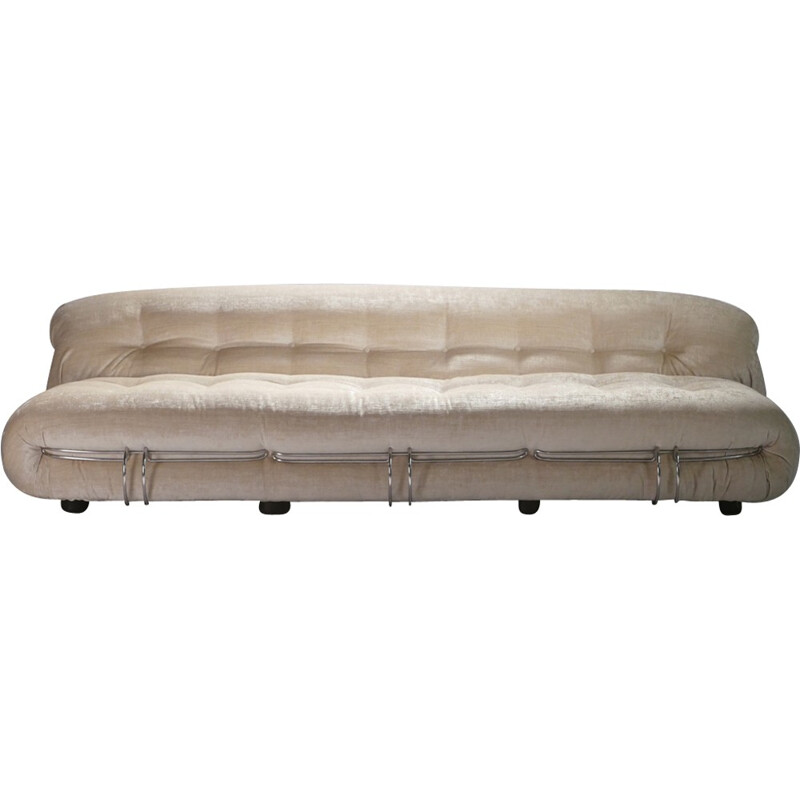 Beige "Soriana" sofa by Tobia & Afra Scarpa for Cassina - 1960s