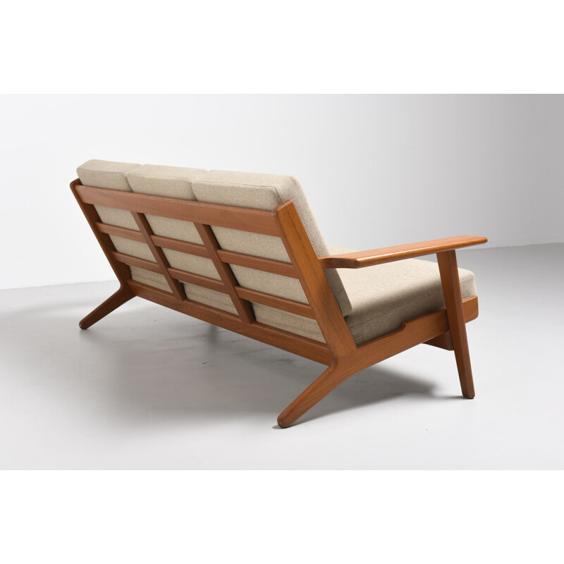 GE-290 3-seat sofa in teak by Hans J. Wegner for Getama - 1950s