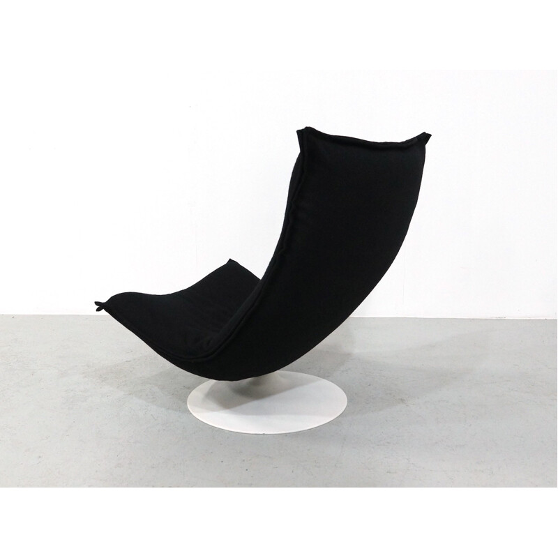 Armchair and ottoman black model 984 by Geoffrey Harcourt for Artifort - 1970s