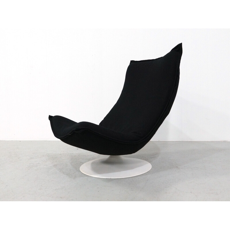 Armchair and ottoman black model 984 by Geoffrey Harcourt for Artifort - 1970s