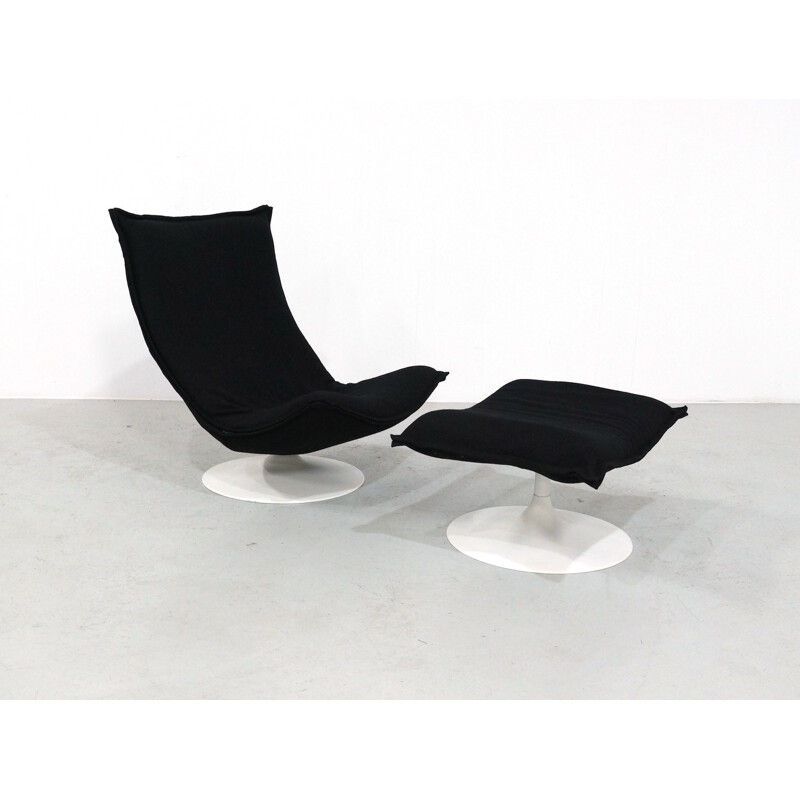 Armchair and ottoman black model 984 by Geoffrey Harcourt for Artifort - 1970s