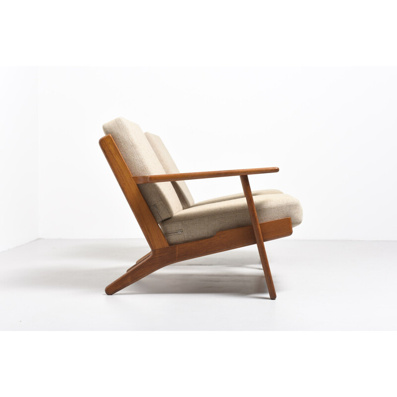 Pair Easy Chairs GE-290 In Teak by Hans J. Wegner - 1950s