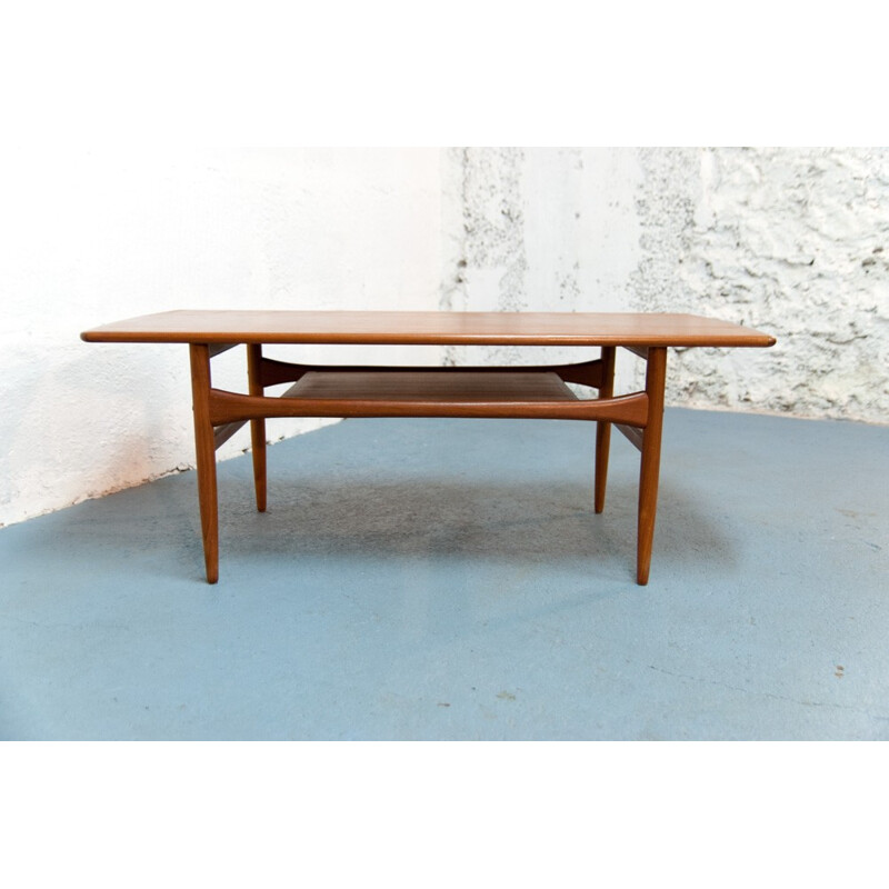 Big vintage scandinavian coffee table - 1960s