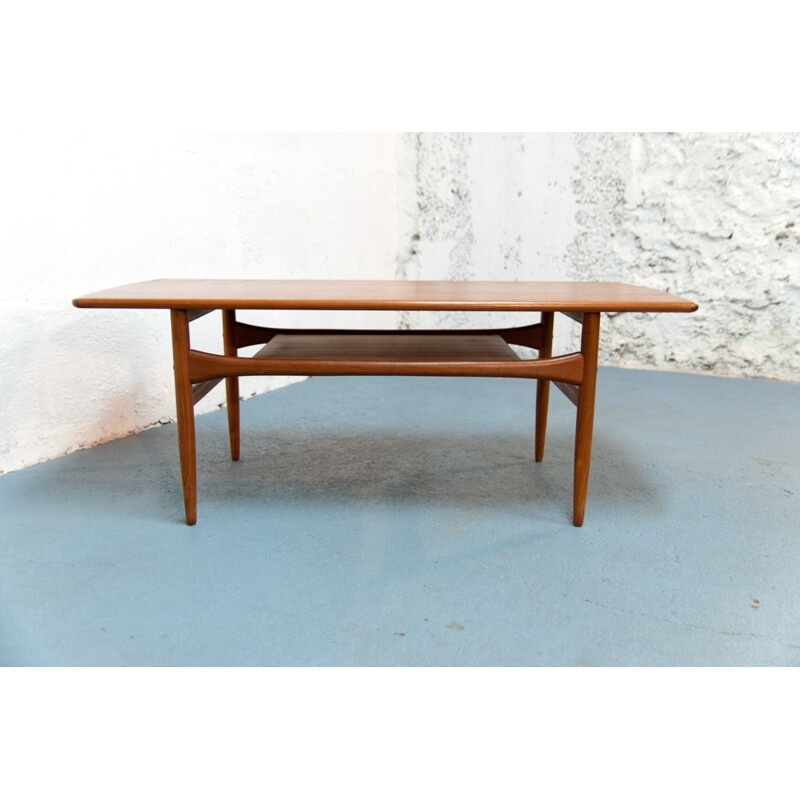 Grande table basse vintage scandinave - 1960