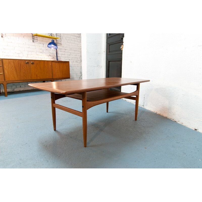 Big vintage scandinavian coffee table - 1960s