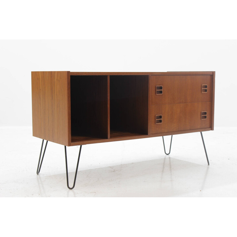 Vintage Danish Teak TV Stand Cabinet - 1960s