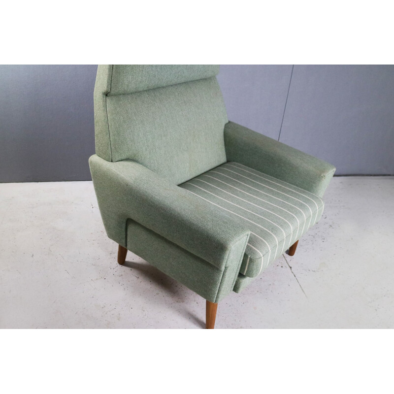 Danish high back mid century lounge chair - 1970s