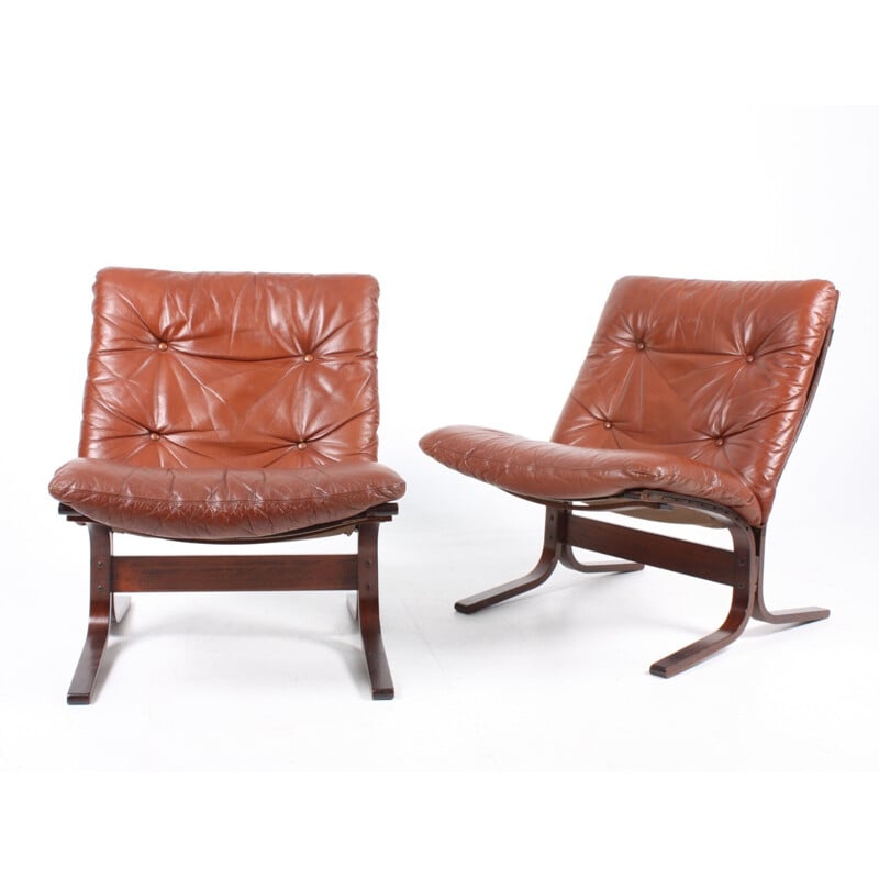 Paire de fauteuils lounge de Ingmar Relling - 1965