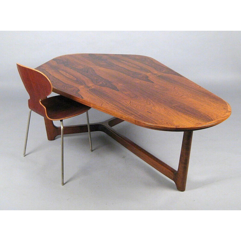 Scandinavian design vintage rosewood table - 1950s