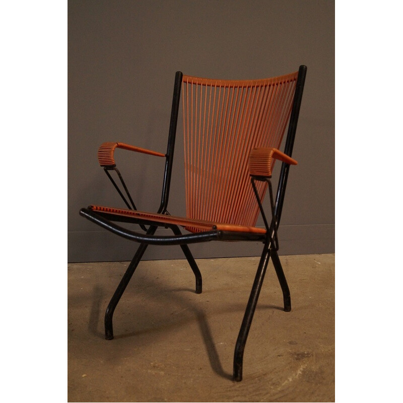 Mid-century Scoubidou armchair by André Monpoix - 1950s