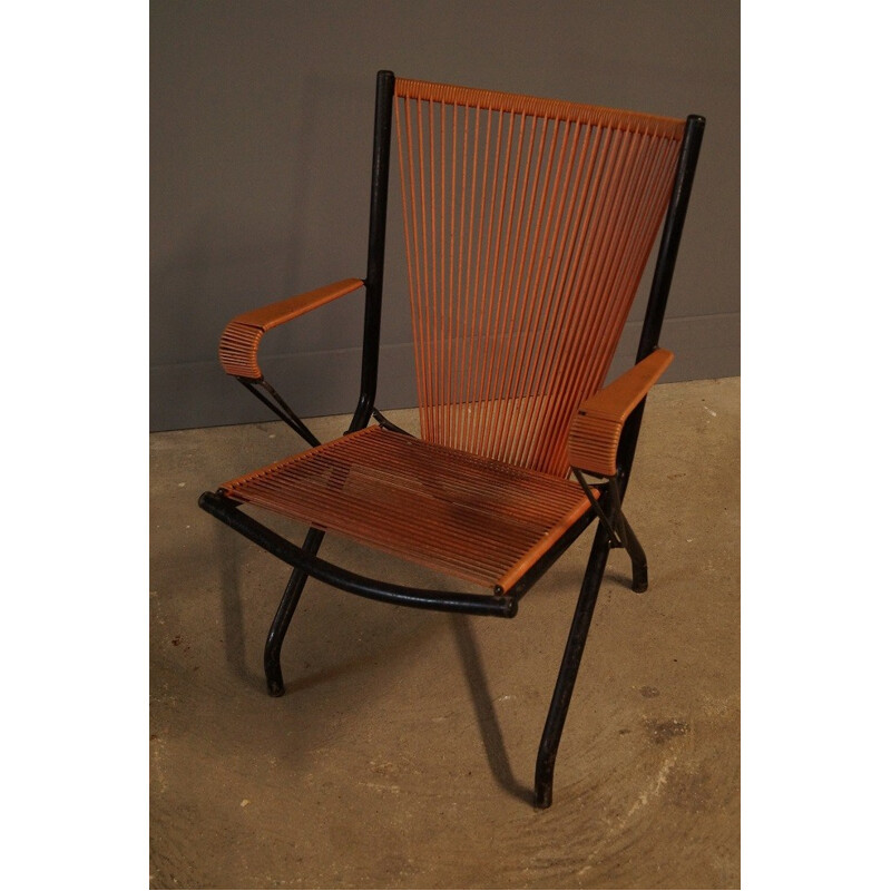 Mid-century Scoubidou armchair by André Monpoix - 1950s