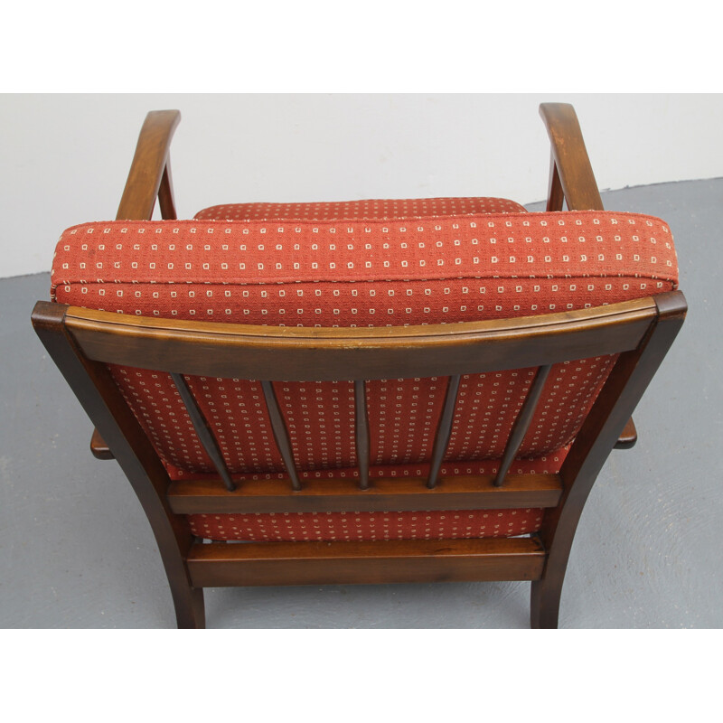 Vintage armchair in pale red - 1930s