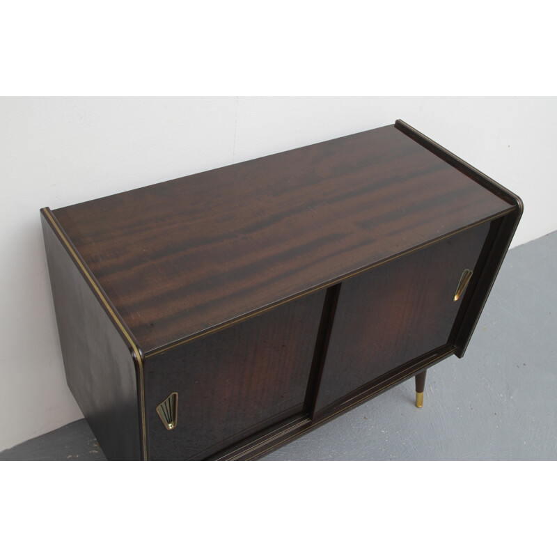 Little vintage chest of drawers with sliding doors - 1950s