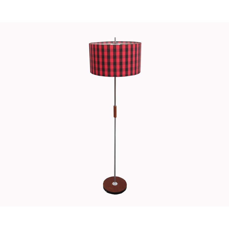Red vintage floor lamp - 1960s