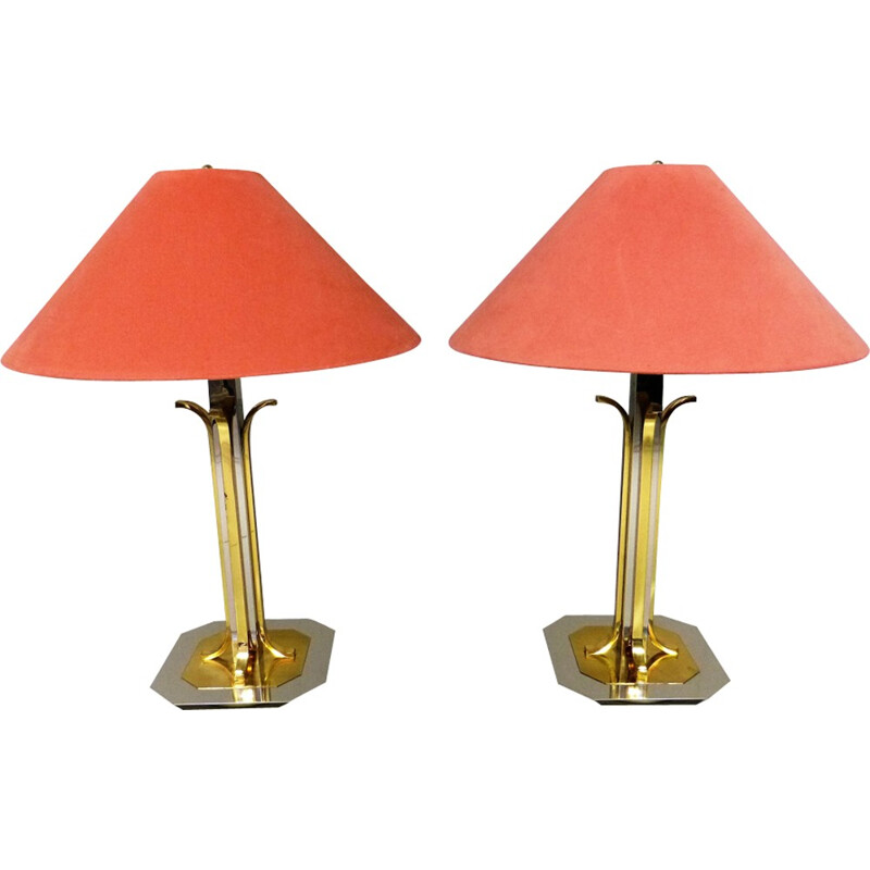Suite de 2 lampes de table vintage - 1970