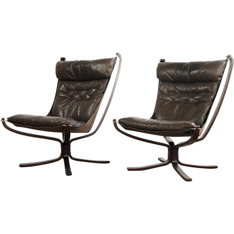 Pair of "Falcon" amchairs by Sigurd Resell for Vatne Møbler - 1970s