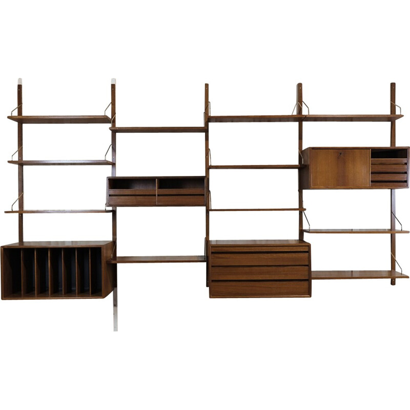 Vintage teak wall system by Poul Cadovius - 1960s