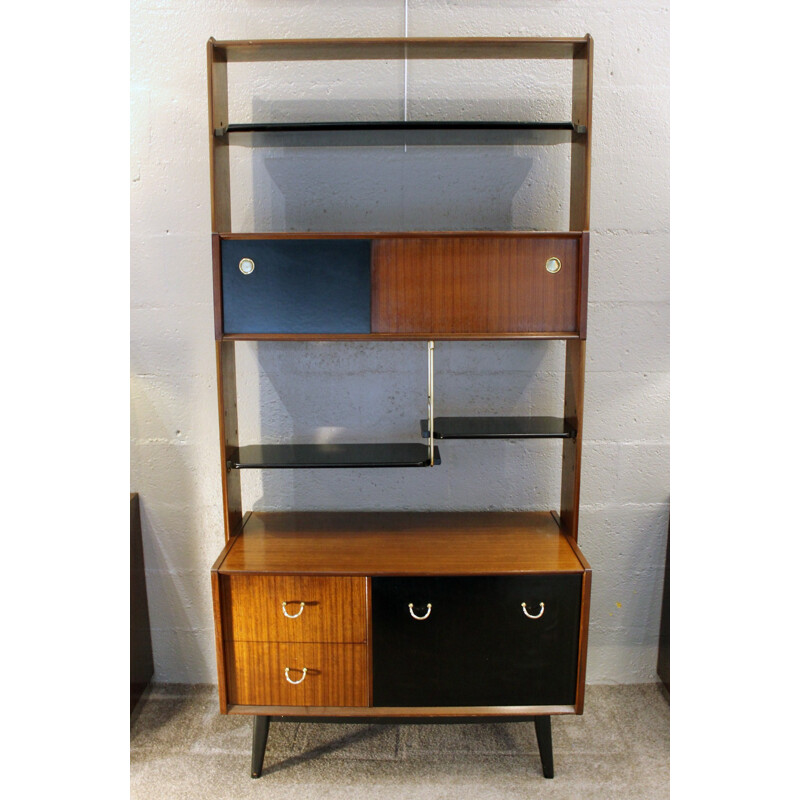 Vintage mahogany bookcase - 1960s