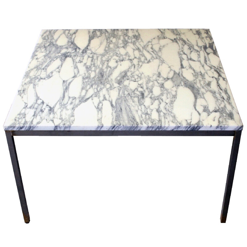 Vintage Carrara marble coffee table by Florence Knoll - 1970s