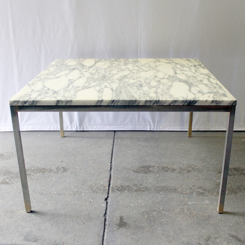 Vintage Carrara marble coffee table by Florence Knoll - 1970s