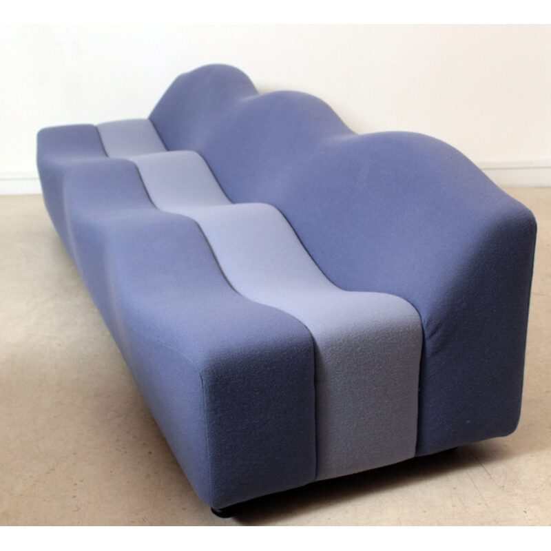 Blue vintage sofa "ABCD" by Pierre Paulin for Artifort - 1970s