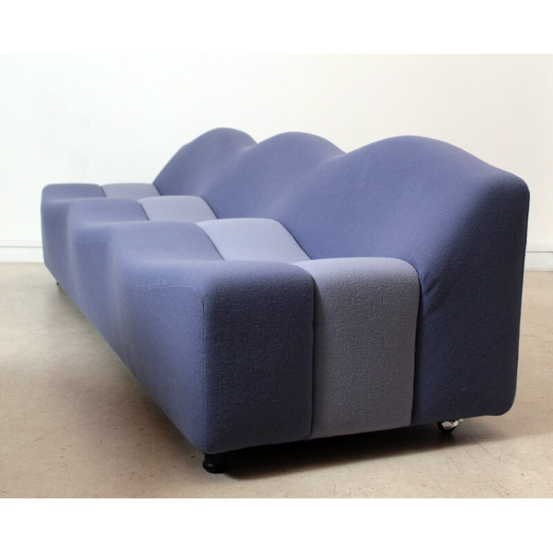 Blue vintage sofa "ABCD" by Pierre Paulin for Artifort - 1970s