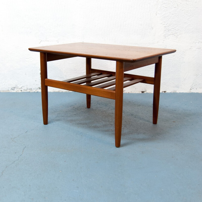 Scandinavian coffee table 70cm in teak - 1960s