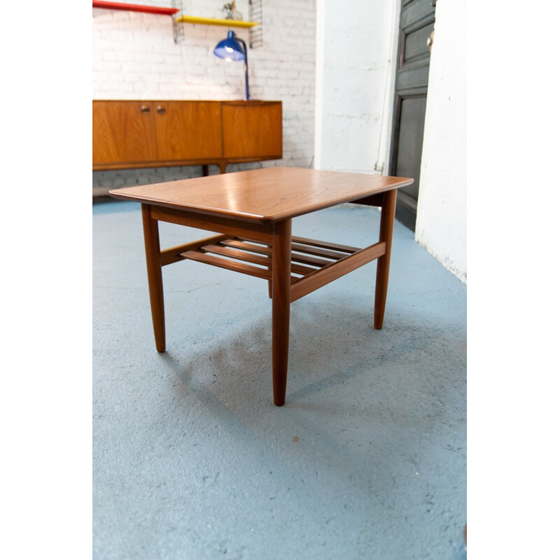 Scandinavian coffee table 70cm in teak - 1960s