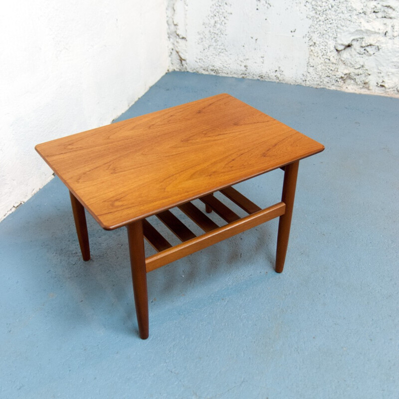 Scandinavian coffee table 70cm in teak - 1960s