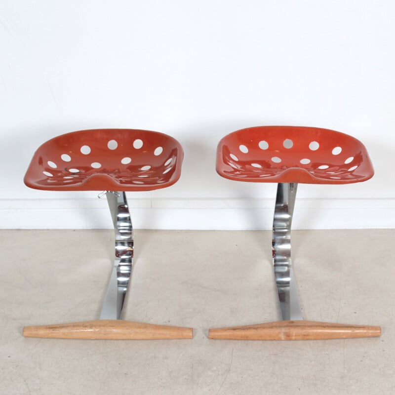Pair of Mezzadro stools by Achille Castiglioni for Zanotta - 1970s