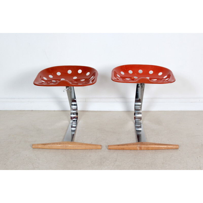 Pair of Mezzadro stools by Achille Castiglioni for Zanotta - 1970s