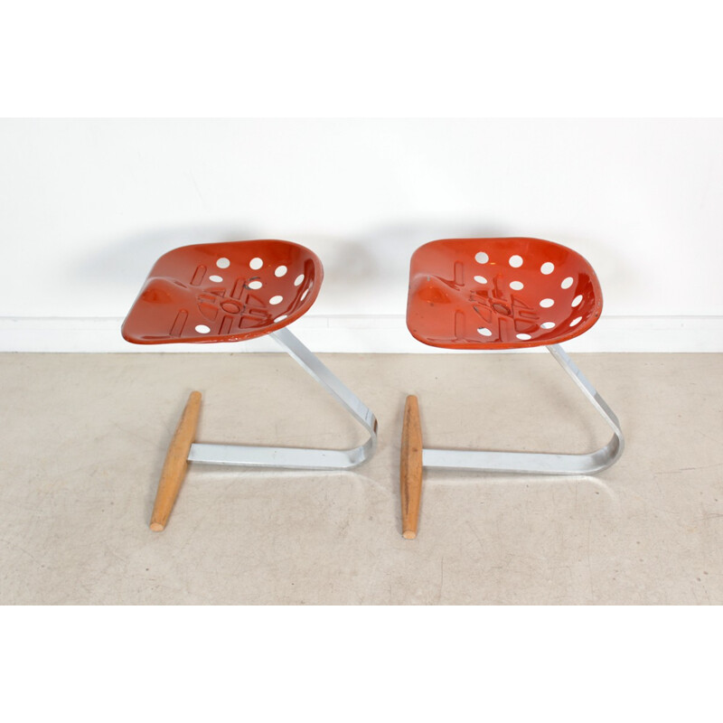 Pair of Mezzadro stools by Achille Castiglioni for Zanotta - 1970s