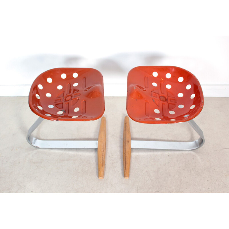 Pair of Mezzadro stools by Achille Castiglioni for Zanotta - 1970s