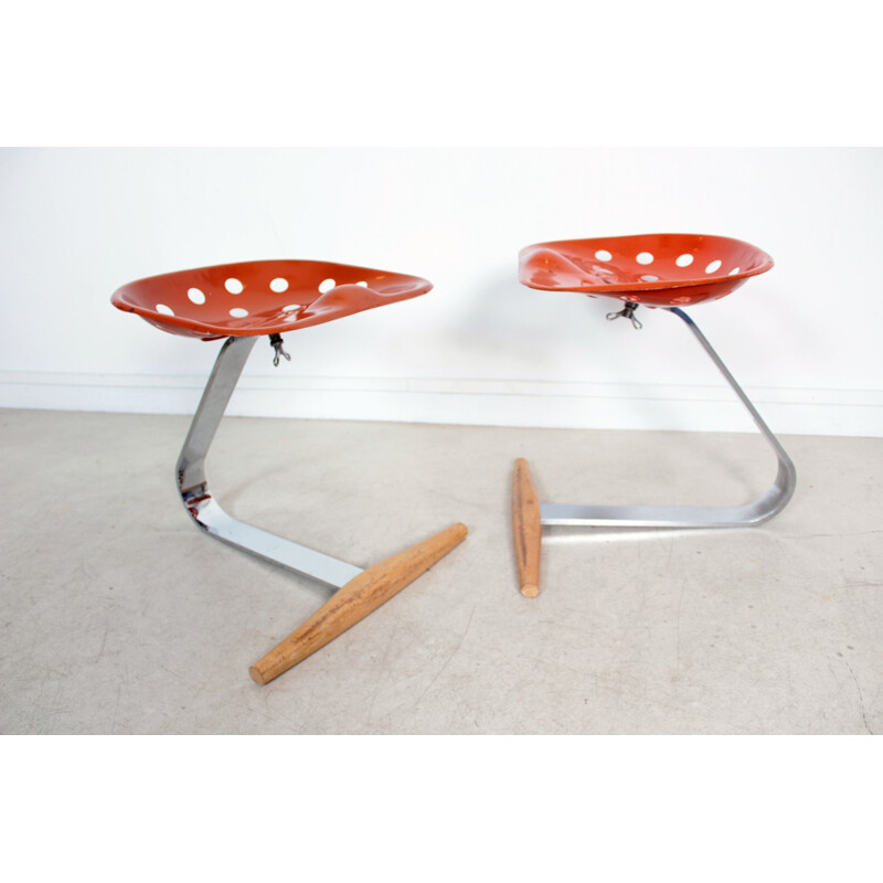 Pair of Mezzadro stools by Achille Castiglioni for Zanotta - 1970s