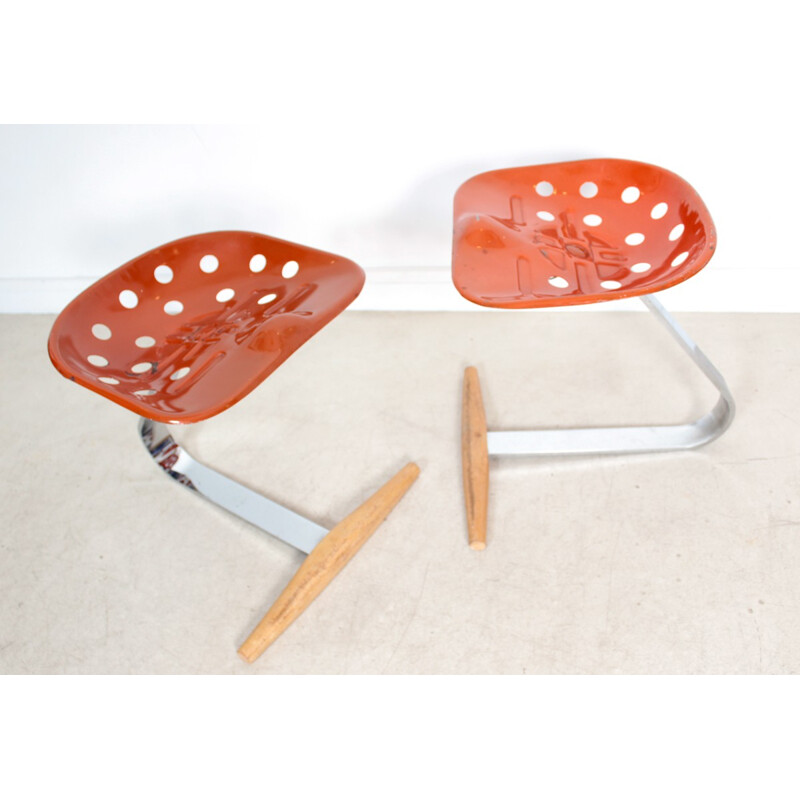 Pair of Mezzadro stools by Achille Castiglioni for Zanotta - 1970s