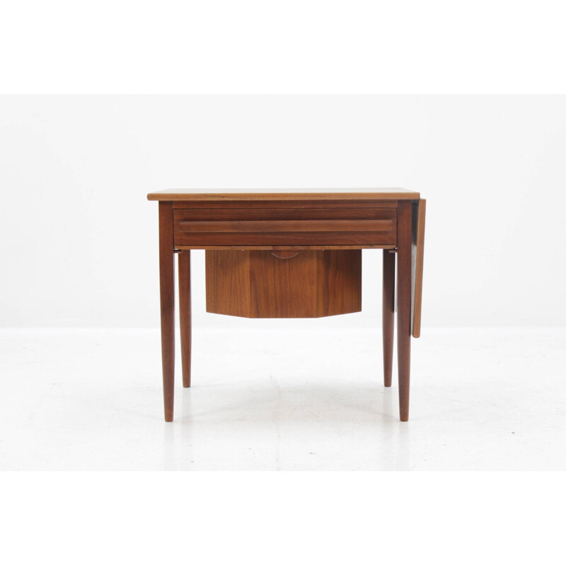 Danish Extendable Teak Sewing Table - 1960s