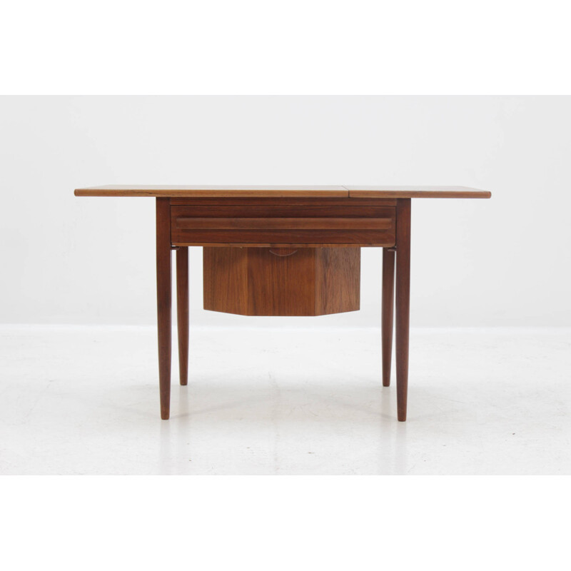 Danish Extendable Teak Sewing Table - 1960s