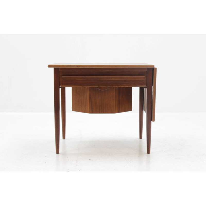 Table de couture danoise extensible en teck - 1960